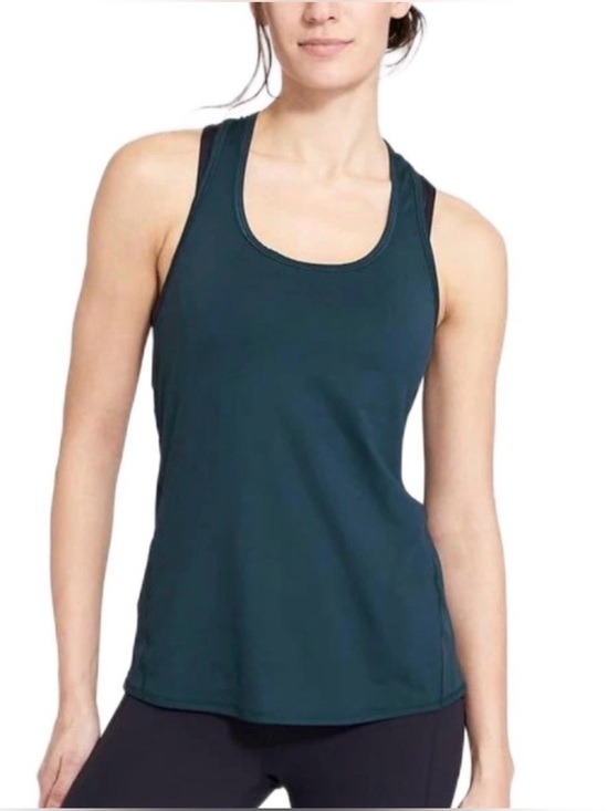 Athleta Tops - Athleta Chi Unstinkable Lightweight Scoop Racerback Tank Top, Dark Teal, Small